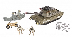 Игровой набор - танковый прорыв с 2 фигурками, звук, свет, стреляет ракетами (Chap Mei, 521013)